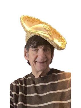 Jack McConnell Vintage Off-White & Gold Embroidered Hat*Rhinestones*Drag*EUC